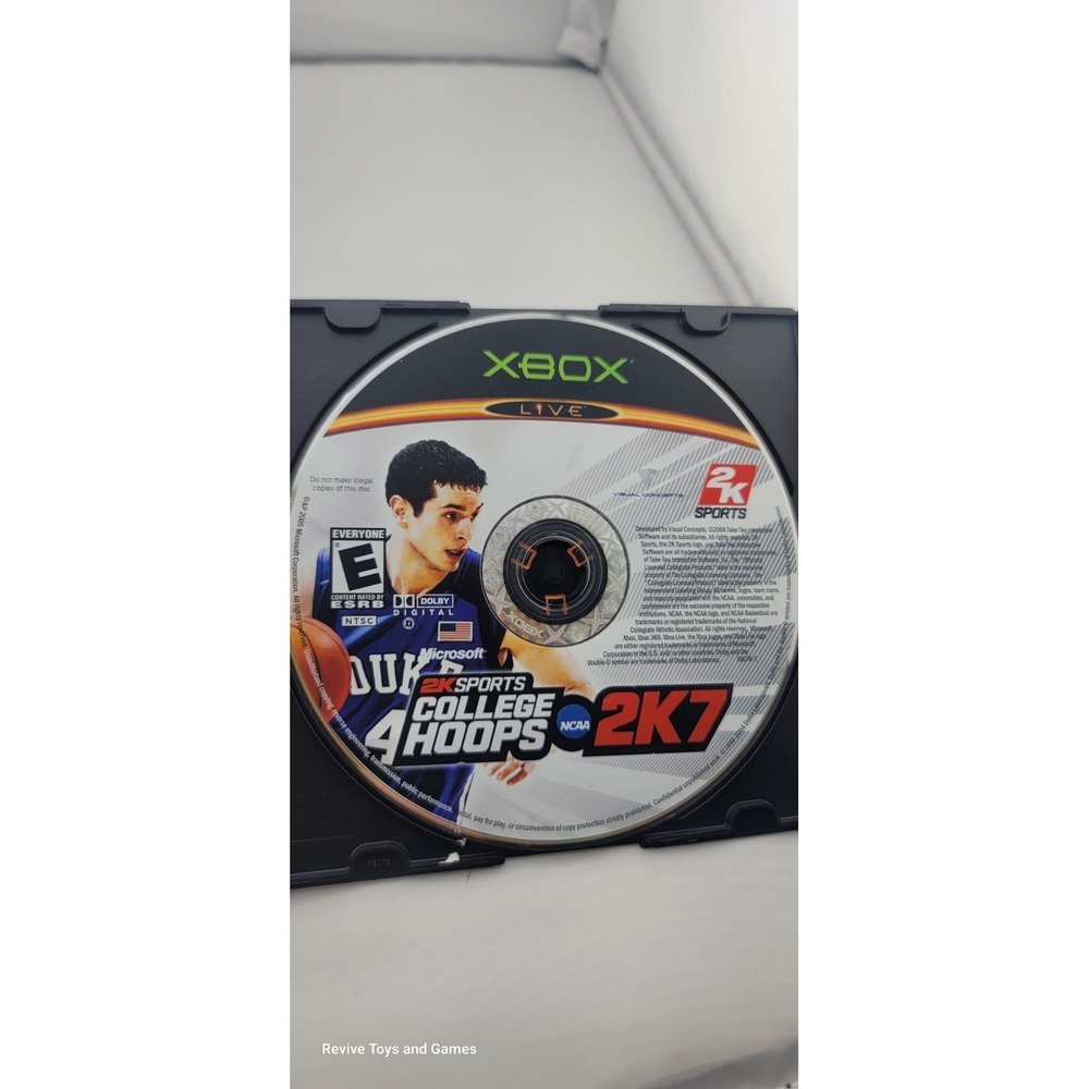 NCAA College Hoops 2K7 (Microsoft Xbox, 2006) Disc Only Tested and Working Great